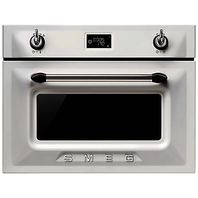Smeg SF4920MCB Victoria Integrated Compact Combi Microwave Oven, White Smeg SF4920MCB Victoria Integrated Compact Combi Microwave Oven, White